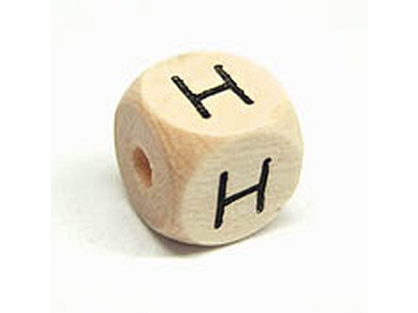 Buchstabenperlen Bottsa, Holzwürfel Buchstabe