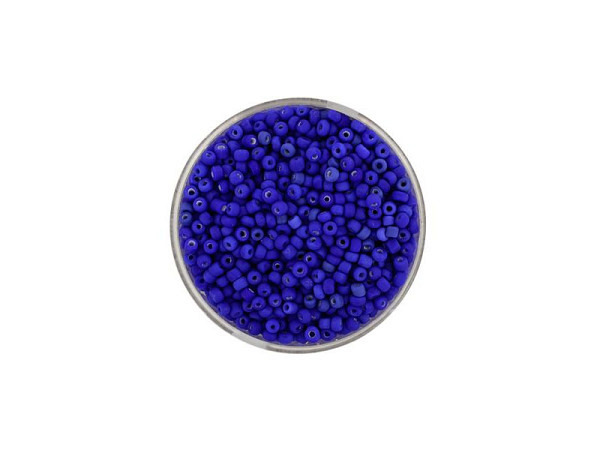 Rocailles Pracht Perlen 2,6mm dunkelblau matt