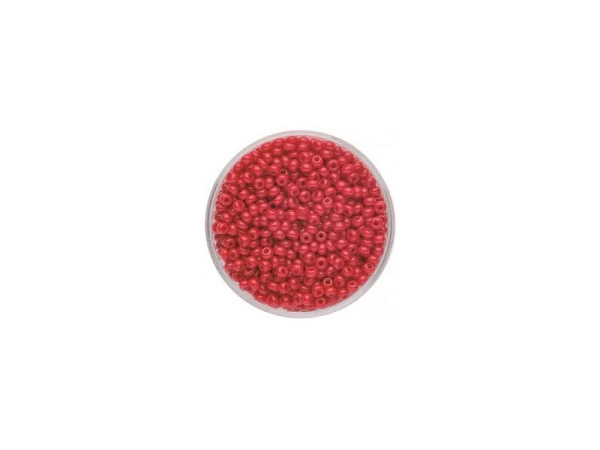 Rocailles Pracht Perlen 2,6mm rot matt mit silbereinzug