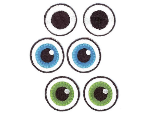 Bügelmotive Patch Augen gross 3 