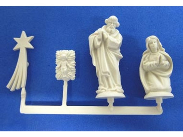Miniatur Möbel Krippe Kunststoff mini 4cm Set