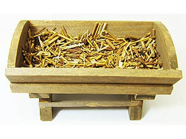 Miniatur Möbel Futterkrippe gebeizt 85x50x50