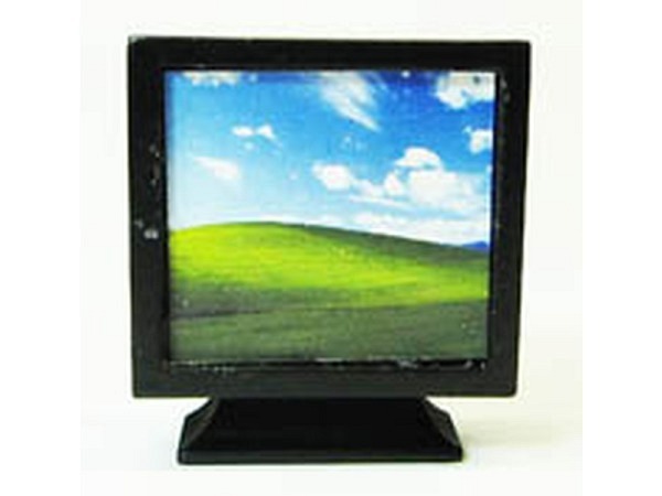 Miniatur Deko Flachbildschirm 40x55mm schwarz