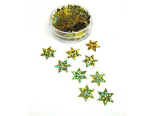 Sternpailletten Bottsa Motivpailletten 15mm Hologramm gold
