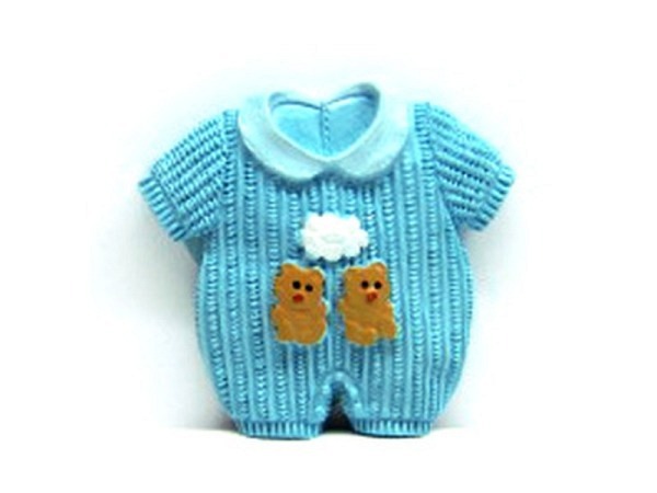 Miniatur Baby Strampler blau