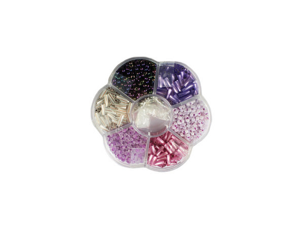 Schmuckset Pracht Blumenbox lila Rocailles