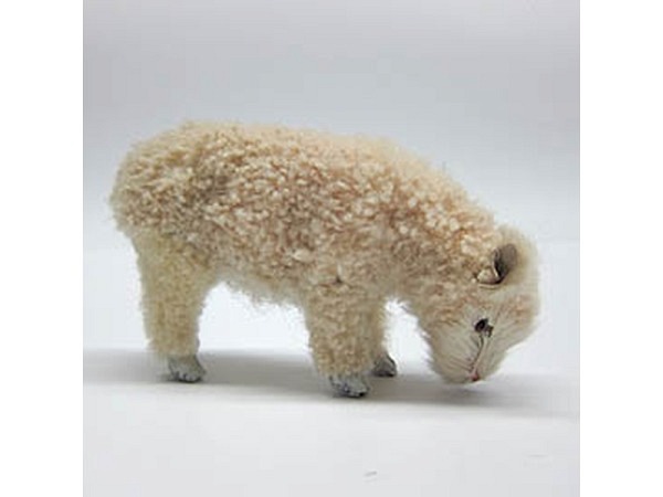Miniatur Tierfiguren Felltier Lamm fressend 8/13cm