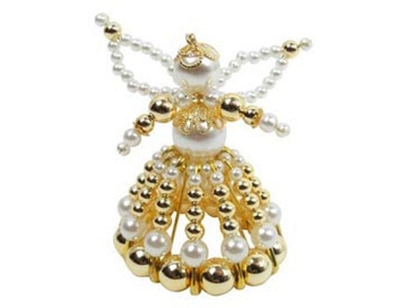 Perlenset Pracht weiss-gold