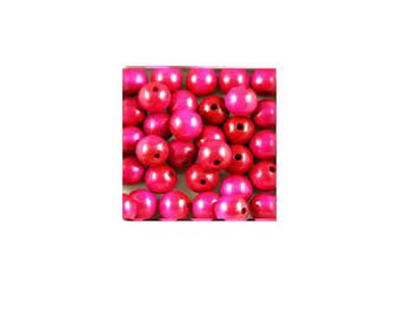 Holzperlen Bottsa Perle Pink 8mm 82Stk