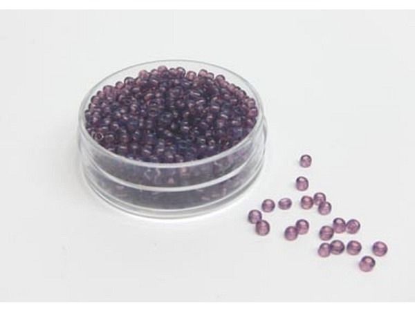Glasperlen Hudsons Bay Glasperlen 2,2-3mm aubergine transparent