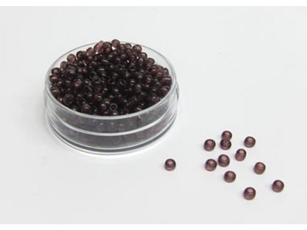 Glasperlen Hudsons Bay Glasperlen 2,2-3mm braun transparent