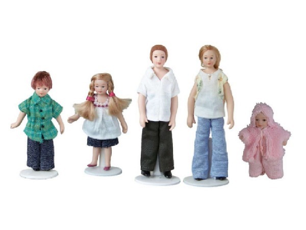 Puppenstube Figuren Puppenfamilie 5er