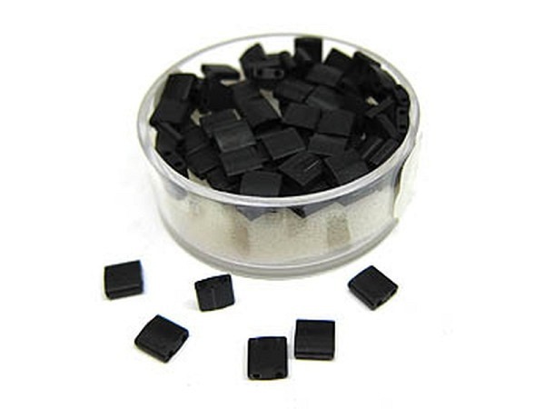 Glasperlen Pracht Tila-Beads Schwarz