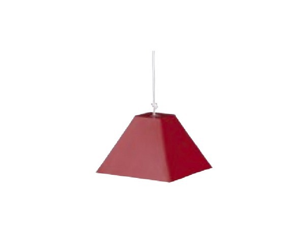 Miniatur Lampe Hängelampe LED viereckig und rot