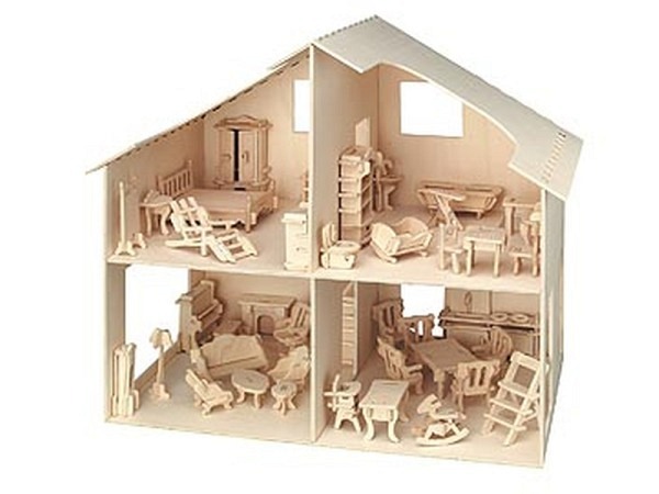 Puppenstube Häuser Holzbausatz Puppenhaus