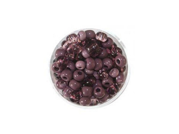 Glasperlen Farbenspiel Rocaillesmix lila 35g