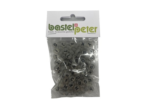 Buchstabenperlen Bastelpeter, Kunststoffperlen Buchstaben-Set