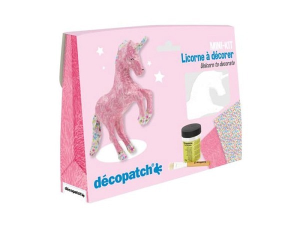 Bastelset Decopatch Mini Kit Einhorn rosa