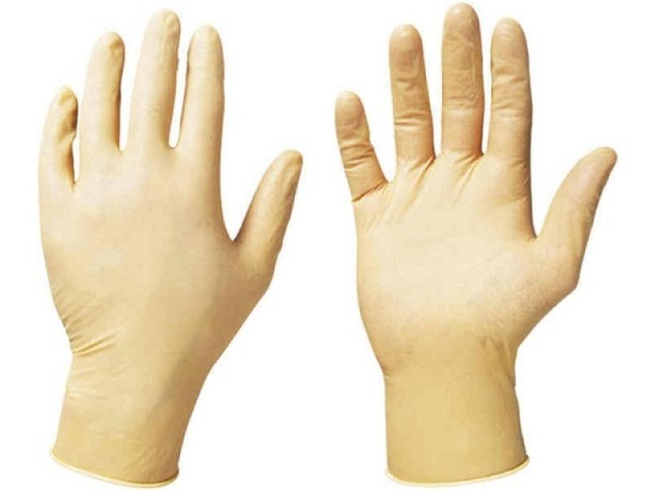 Handschuhe Latex weiss 1Paar mittlere Grösse mit Maisstärke