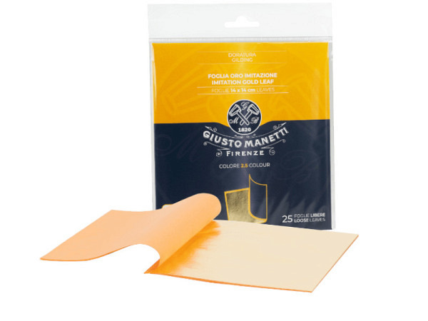 Schlagmetall Manetti Gold 2,5 25Blatt 14x14cm lose