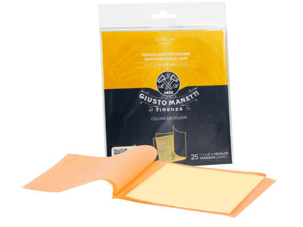 Schlagmetall Manetti Gold 2,5 25Blatt 14x14cm transfer