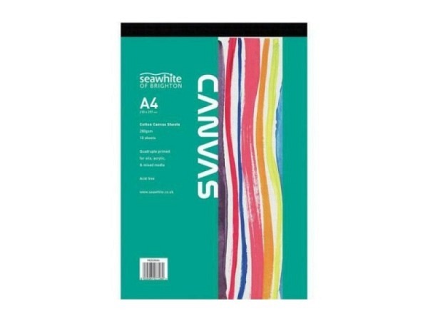 Leinwand Seawhite Canvas Pad A4 10 Bogen