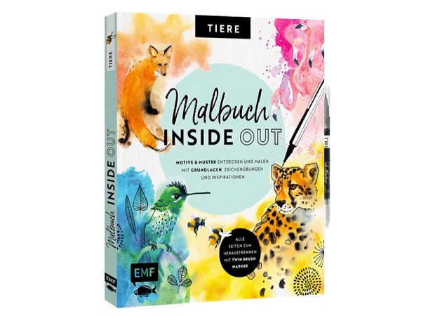 Ausmalbuch EMF inside out Tiere 21x23,5cm