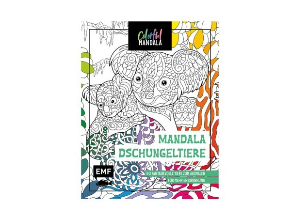 Ausmalbuch Colorful Mandala Dschungeltiere