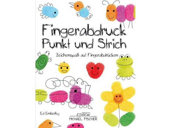 Ausmalbuch Fingerabdruck Punkt und Strich