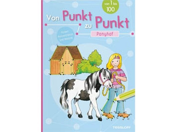Ausmalbuch Von Punkt zu Punkt. Ponyhof