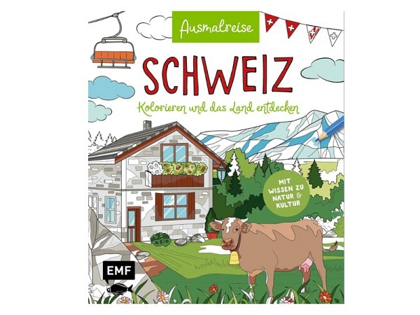 Ausmalbuch Ausmalreise Schweiz
