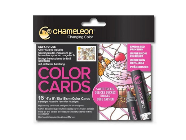 Malpostkarten Chameleon Postcard Color Cards Süsse Sachen