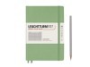 Notizbuch Leuchtturm medium kariert Salbei 145x210mm Hardcover