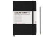 Notizbuch Leuchtturm medium kariert schwarz, 145x210mm
