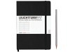 Notizbuch Leuchtturm medium liniert schwarz, 145x210mm