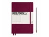 Notizbuch Leuchtturm medium punktkariert port red